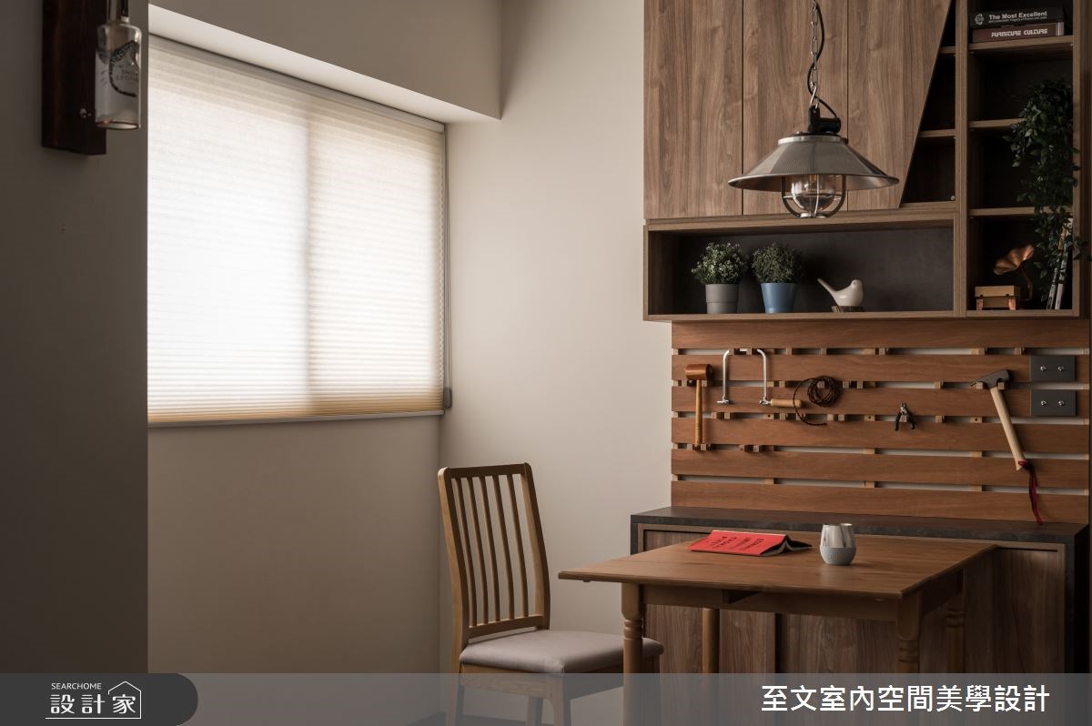 重整零碎的老舊格局後,混搭著北歐風格小宅中,女屋主