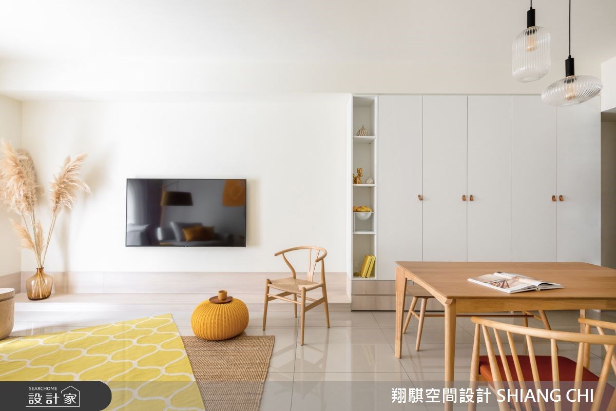33坪北歐風住宅,以純白色系與溫潤木質交織,形塑清新