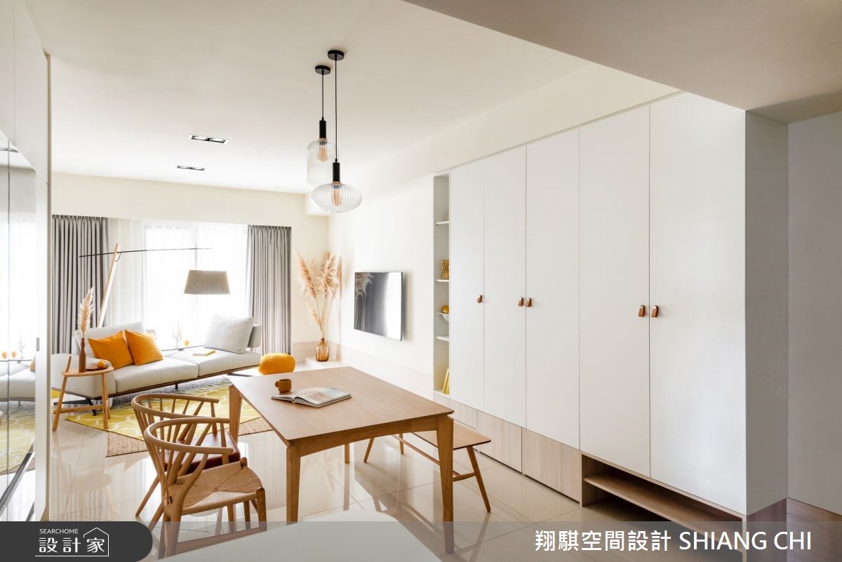 33坪北歐風住宅,以純白色系與溫潤木質交織,形塑清新