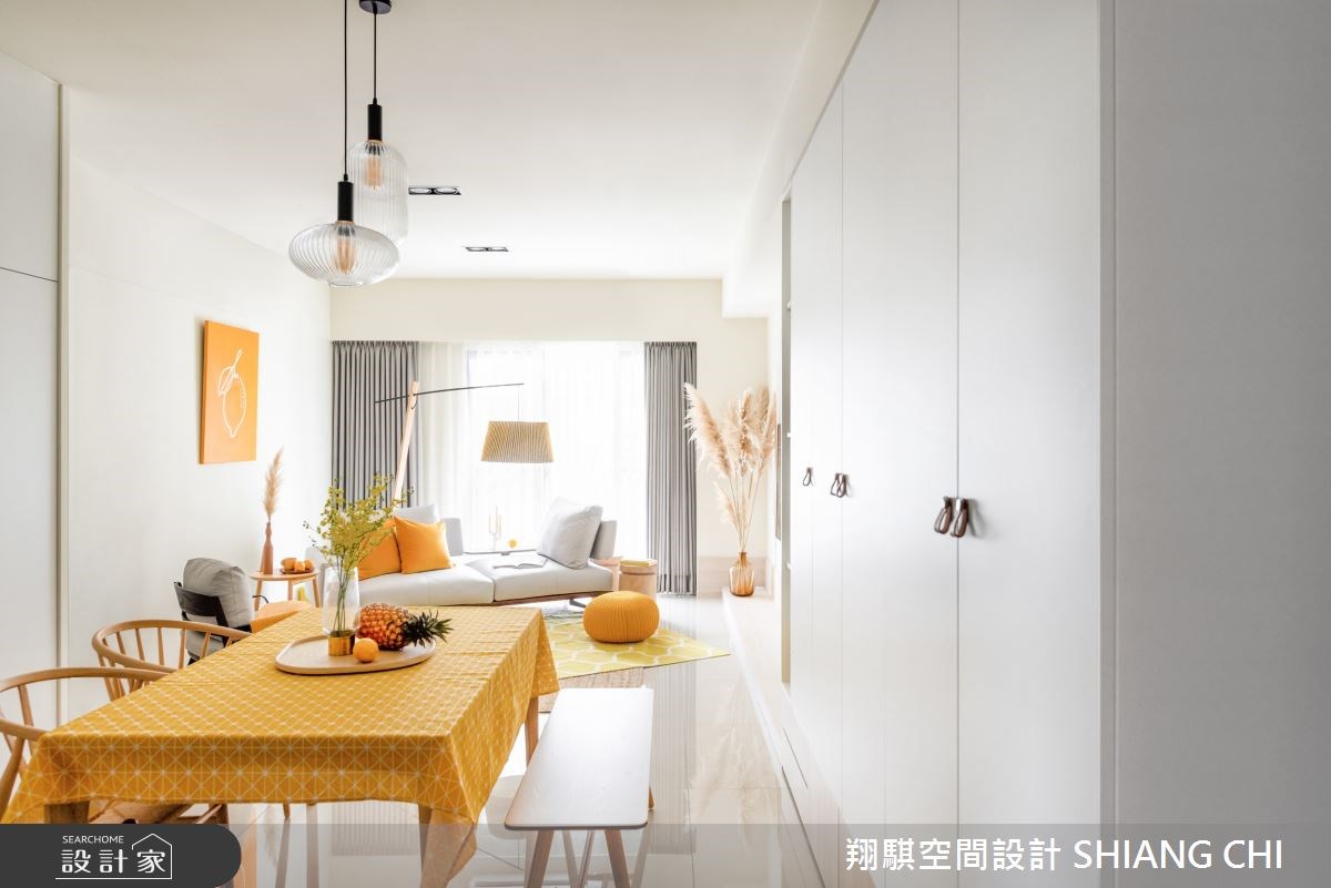33坪北歐風住宅,以純白色系與溫潤木質交織,形塑清新