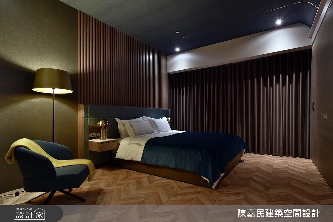 95 坪奢華風大宅,設計師採以灰色系大理石建構牆面與