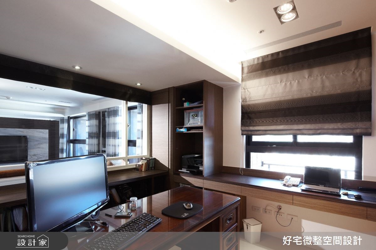 55 坪現代風豪宅屬於長型屋格局,而且屋主夫妻有在家