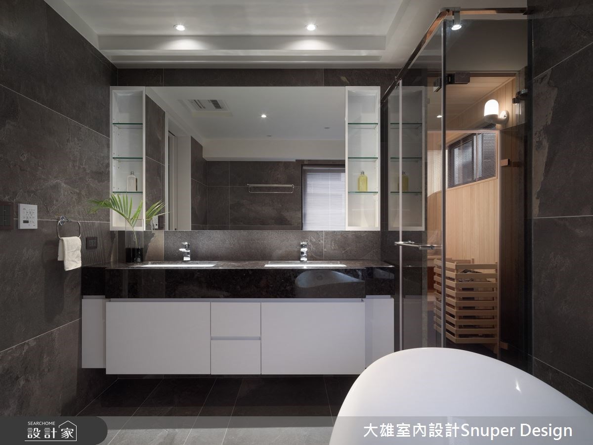 52 坪現代風豪宅以南洋渡假風情作為空間主軸,木質的