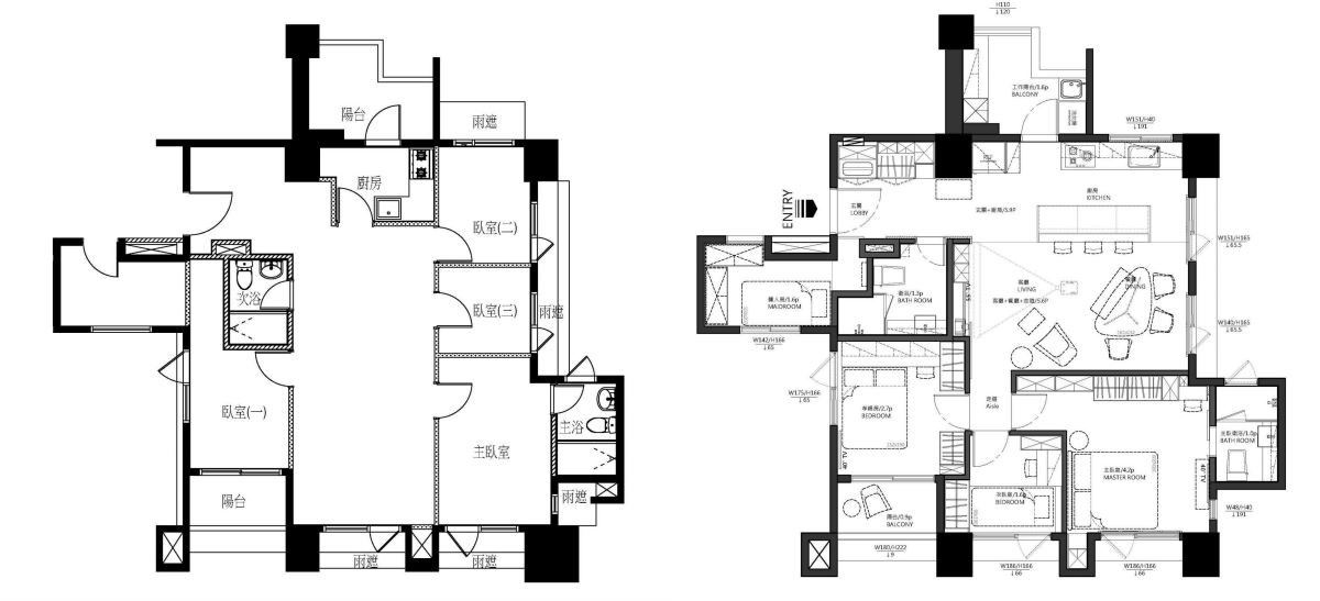 (Before + After)平面圖提供_耀昀創意設計。 (Before + After)平面圖提供_耀昀創意設計。