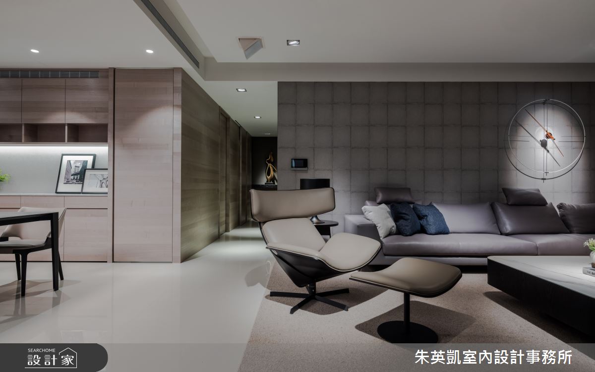45坪現代風居家,設計師保留於高樓層的優勢,收進極佳
