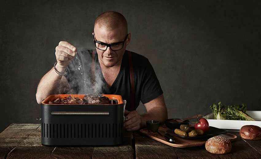 與英國米其林三星名廚赫斯頓・布魯門索(Heston Blumenthal)共同開發的澳洲專業烤爐everdure 與英國米其林三星名廚赫斯頓・布魯門索(Heston Blumenthal)共同開發的澳洲專業烤爐everdure