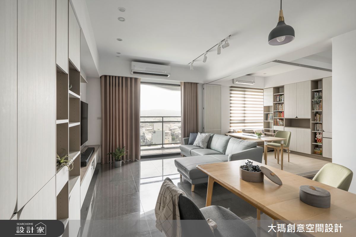 22坪的小居家空間,因原先動線配置較有限制,因此設計