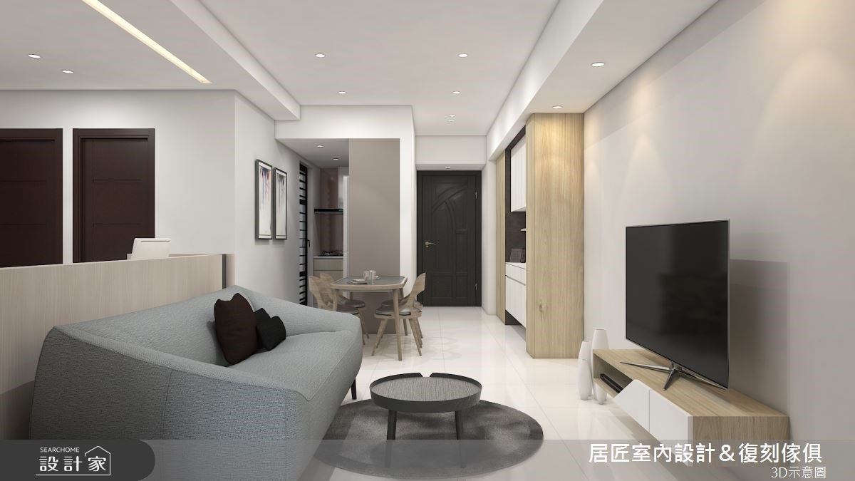 18坪簡約北歐宅,整體空間以屋主喜愛的溫潤木質調,與