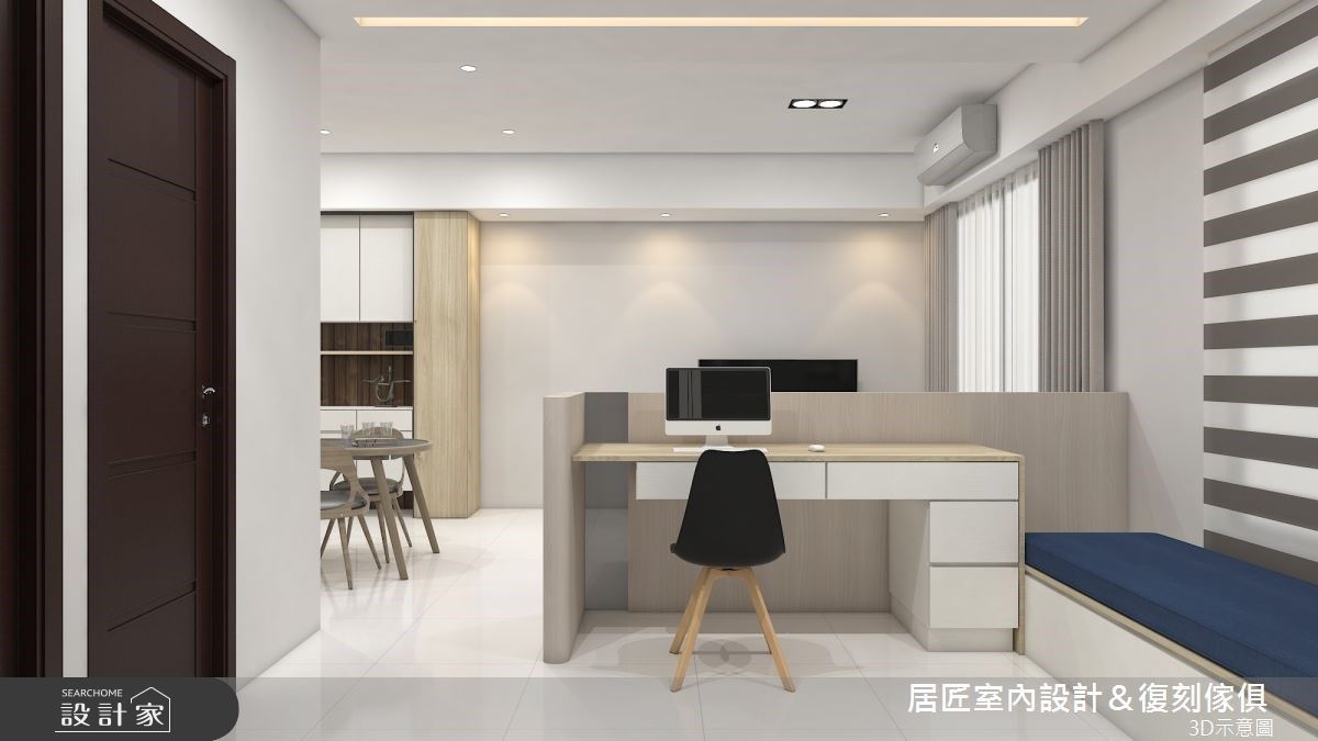 18坪簡約北歐宅,整體空間以屋主喜愛的溫潤木質調,與