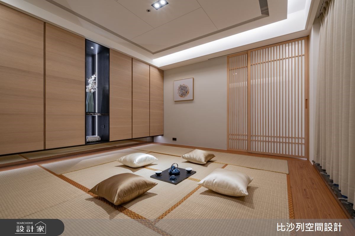 93 坪的四層樓透天別墅,在每一層掌握不同的色彩與材