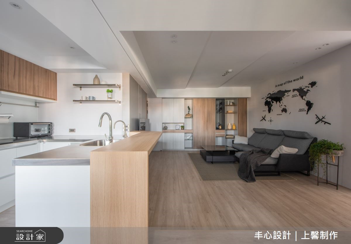 19坪混搭宅的屋主夫妻,從外地來到台中打拼多年,希望