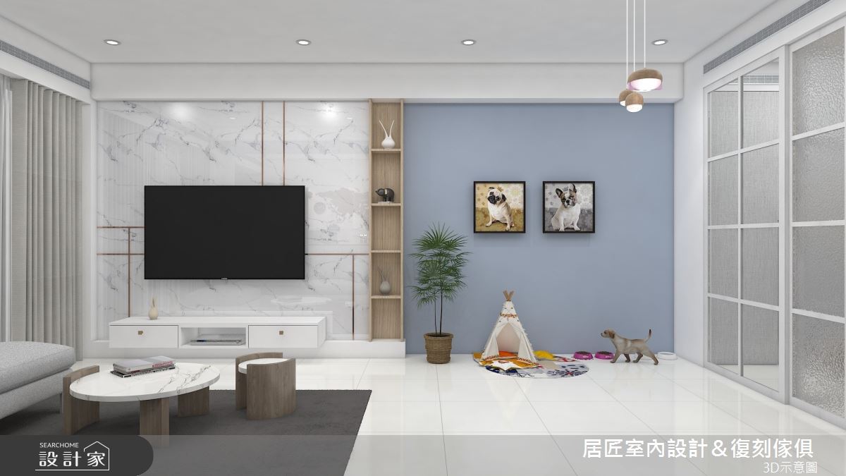 22 坪北歐風居家,設計師減少過多的木紋使用,透過大