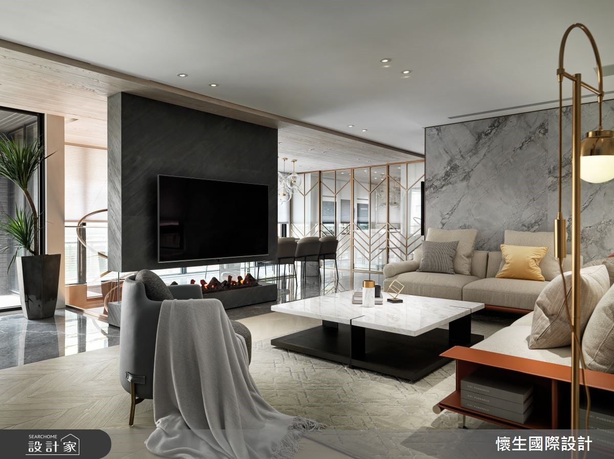 自地自建的獨棟別墅的一樓規劃為夫妻款待賓客用的招待