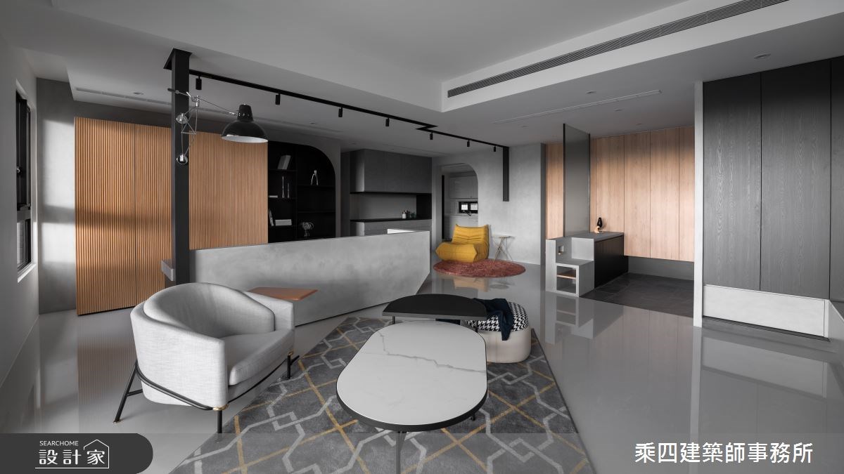 38.5坪現代風居家,屋主與貓共同享有寬敞舒適的空間,