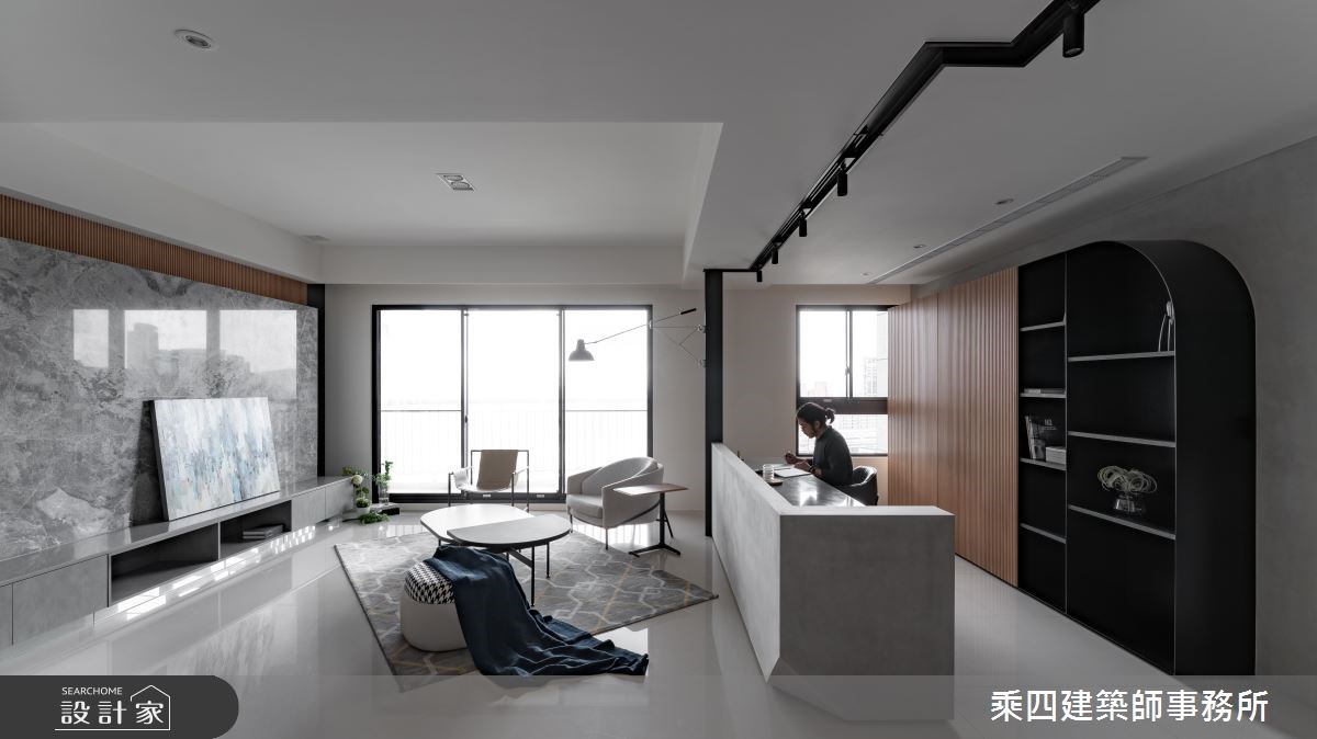 38.5坪現代風居家,屋主與貓共同享有寬敞舒適的空間,