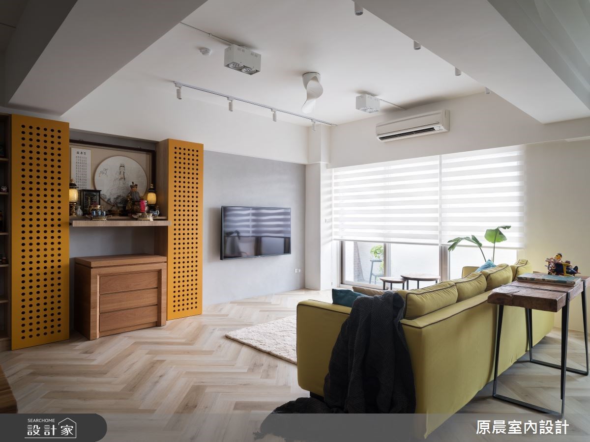 梳理中古屋的格局,利用結構樑柱產生的畸零空間規劃海