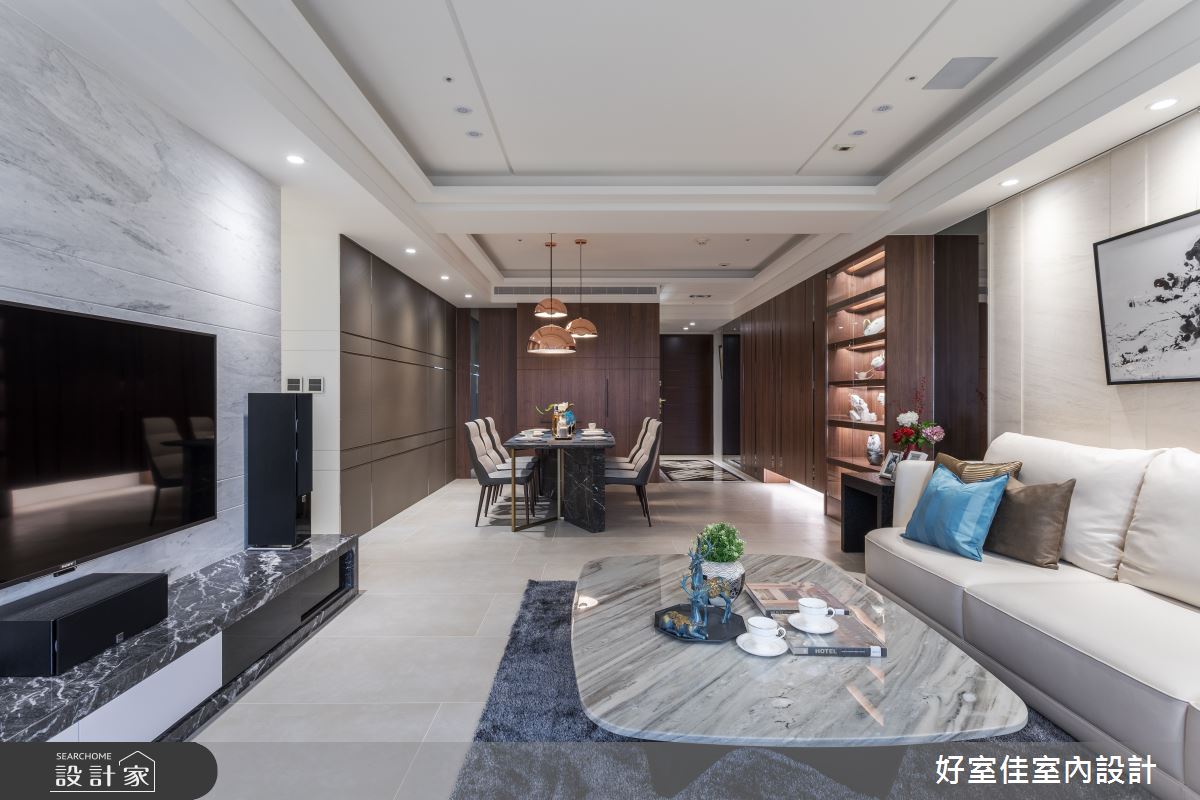 46坪的新成屋有4房2廳3衛,以融入屋主的思維為設計核