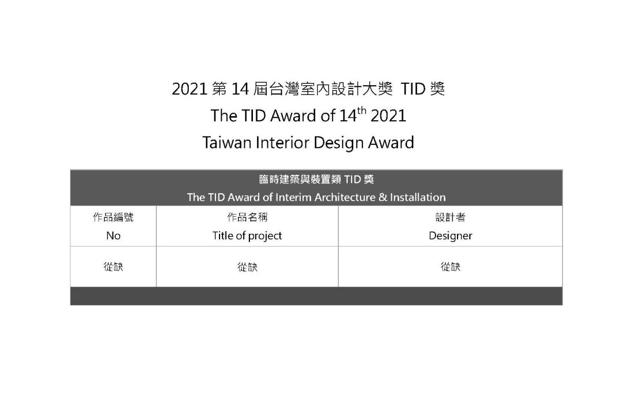 眾所矚目,2021年第十四屆台灣室內設計大獎在疫情中完