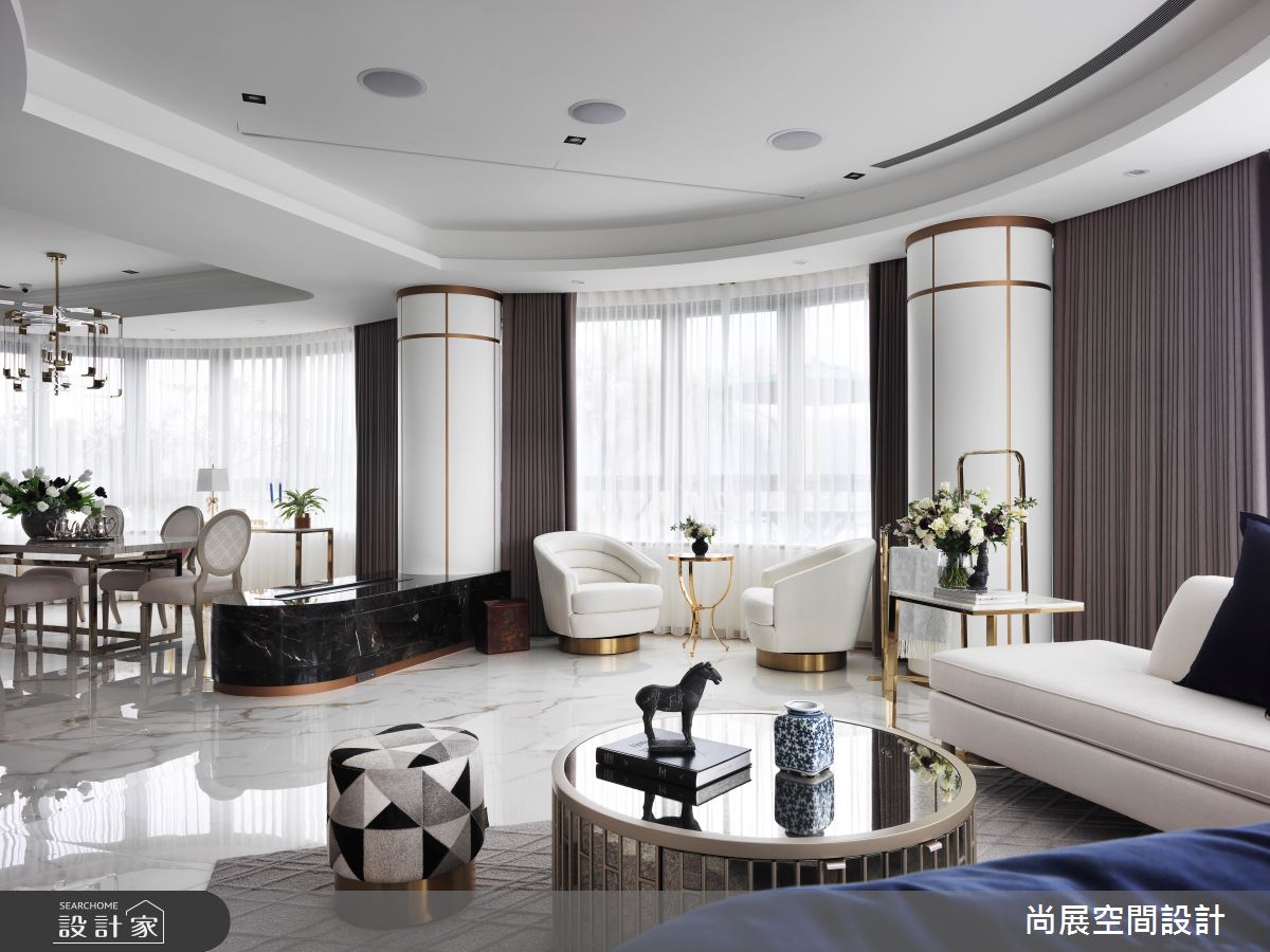 110 坪豪宅具有圓弧形建築特色,享有 360 度無敵景觀