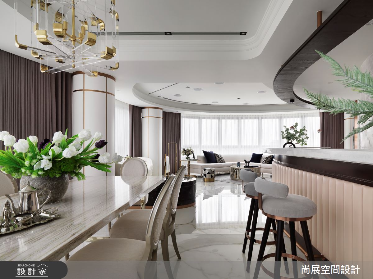 110 坪豪宅具有圓弧形建築特色,享有 360 度無敵景觀