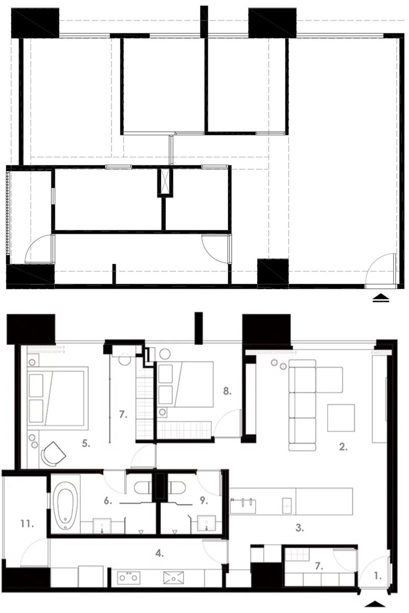 (Before + After)平面圖提供_璧川設計事務所。 (Before + After)平面圖提供_璧川設計事務所。