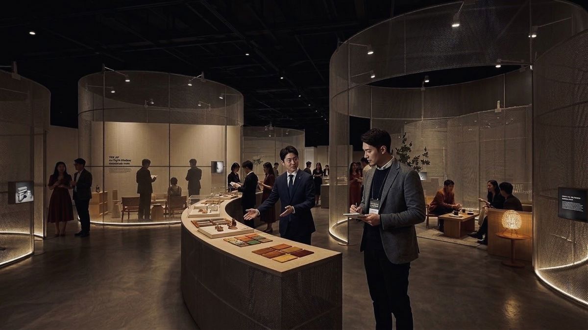 2026年策展區將以「共生溫室」為主題,將展場轉化為一座持續生長的產業生態圈。此為展場渲染圖,文域設計提供。