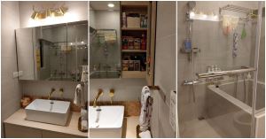 1坪多小浴室乾濕分離可泡澡，還塞進3個貓砂盆，收納及空間使用淋漓盡致_視覺圖
