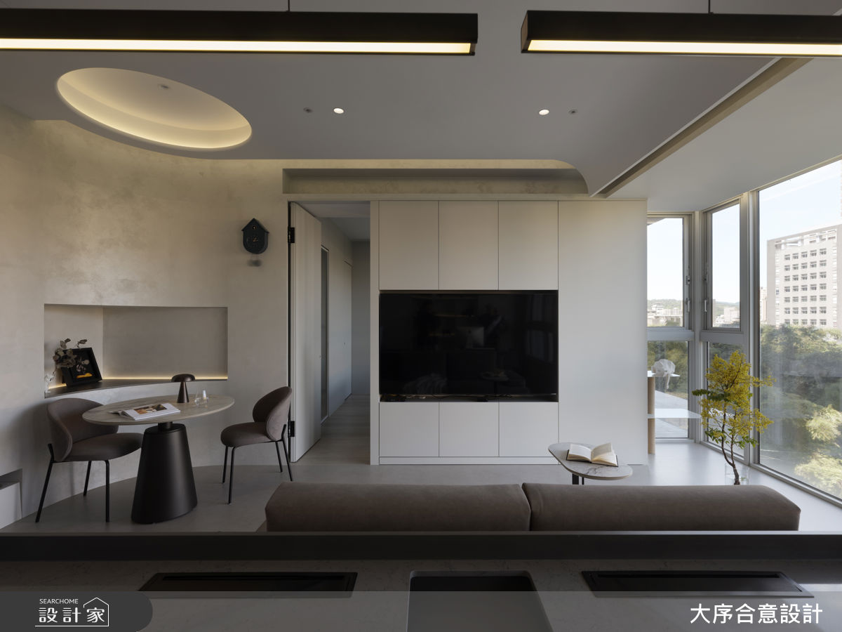 25坪新成屋(5年以下)＿現代風客廳餐廳案例圖片＿大序合意設計＿大序合意_迴光燦燦之5