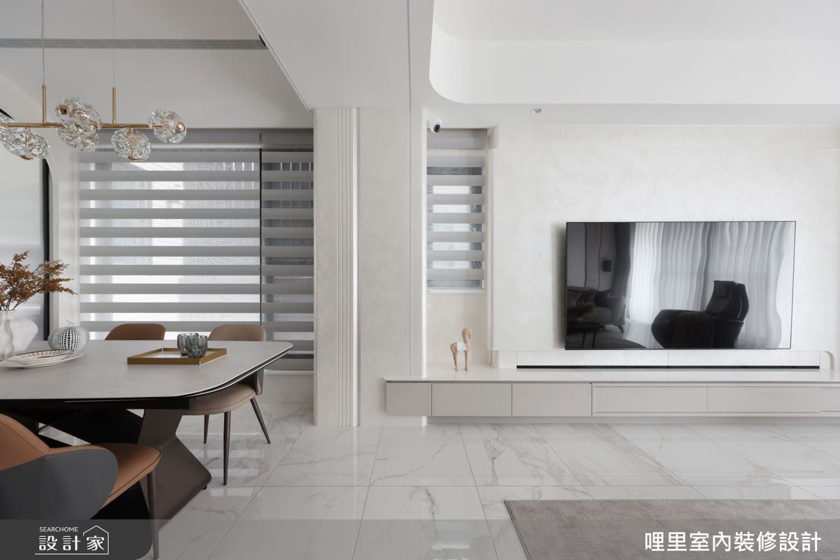 71坪新成屋(5年以下)＿現代奶茶風客廳餐廳案例圖片＿哩里室內裝修設計有限公司＿哩里_50.層序靜好之1