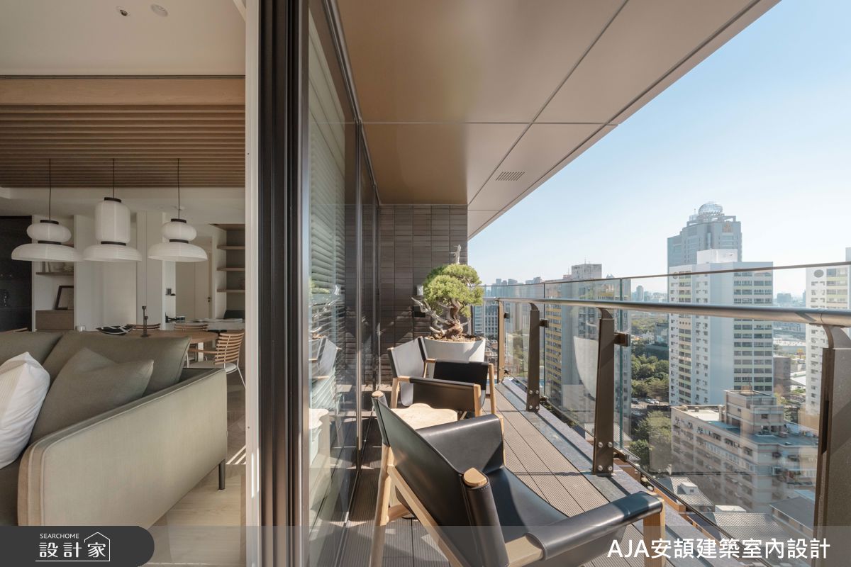 45坪新成屋(5年以下)＿現代風客廳陽台案例圖片＿AJA安頡建築室內設計＿安頡_寶輝世紀莊園A1之10