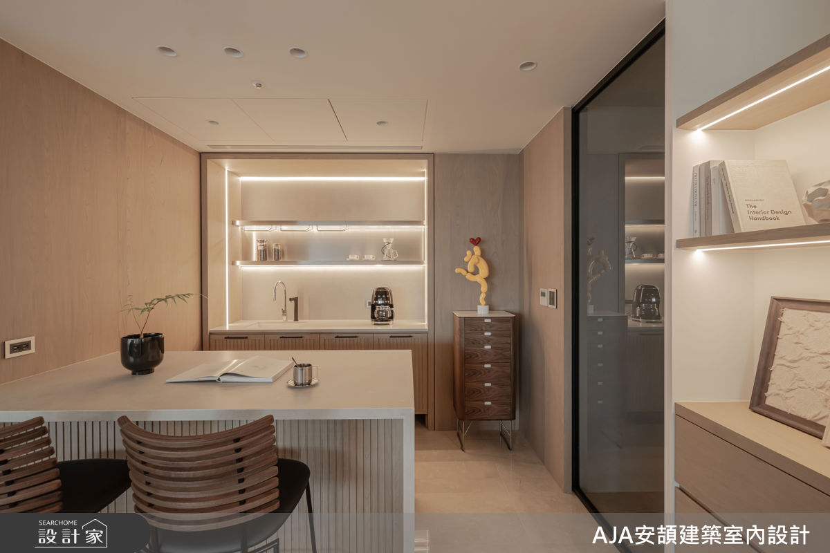 45坪新成屋(5年以下)＿現代風吧檯案例圖片＿AJA安頡建築室內設計＿安頡_寶輝世紀莊園A1之17
