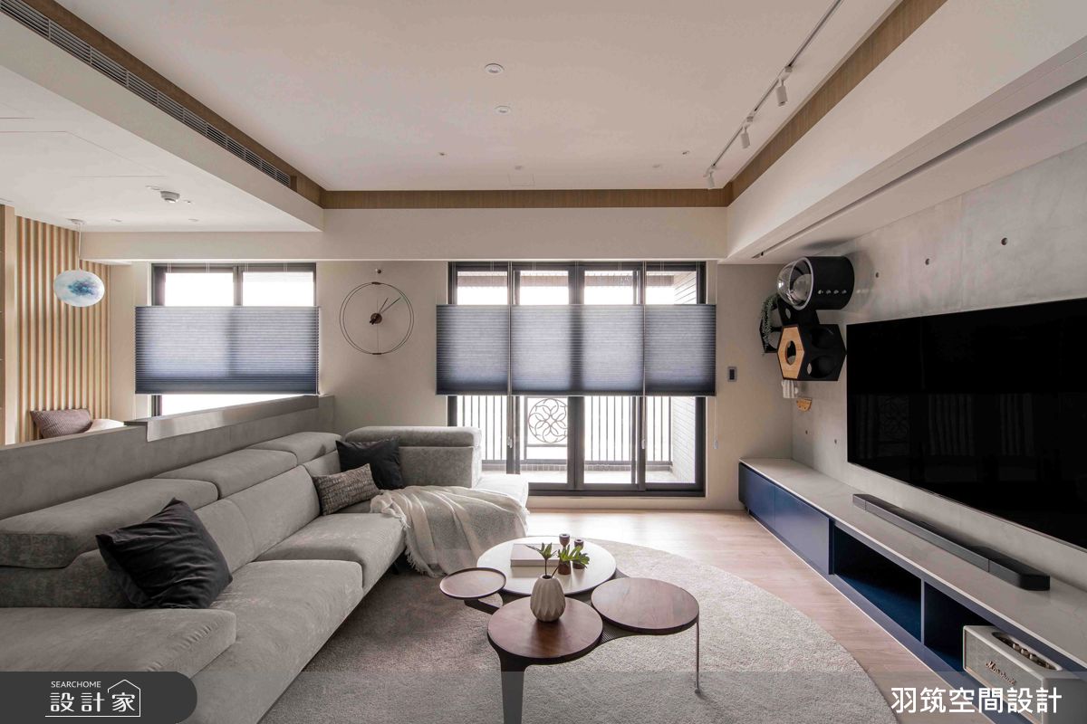 42坪新成屋(5年以下)＿混搭風客廳陽台案例圖片＿羽筑空間設計＿羽筑_36遠見心悅之1