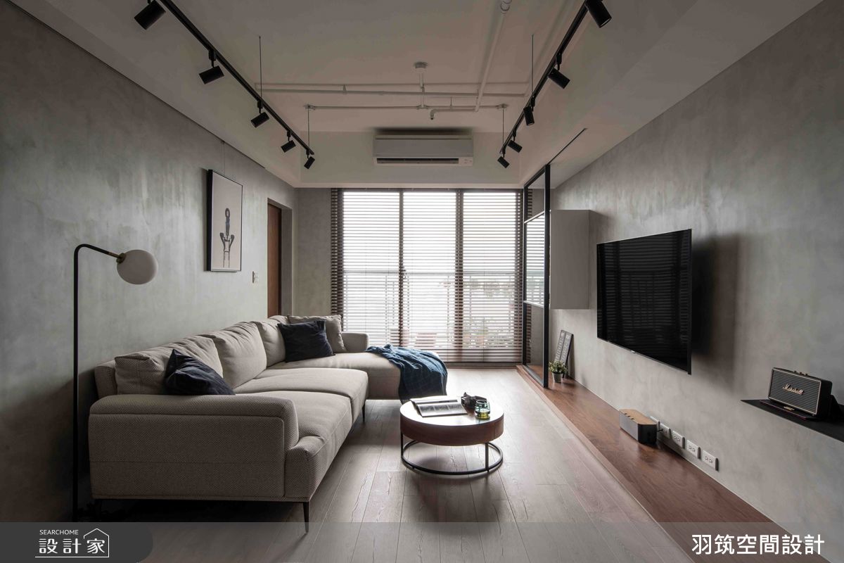 22坪新成屋(5年以下)＿工業風客廳案例圖片＿羽筑空間設計＿羽筑_37Sunny Q之1