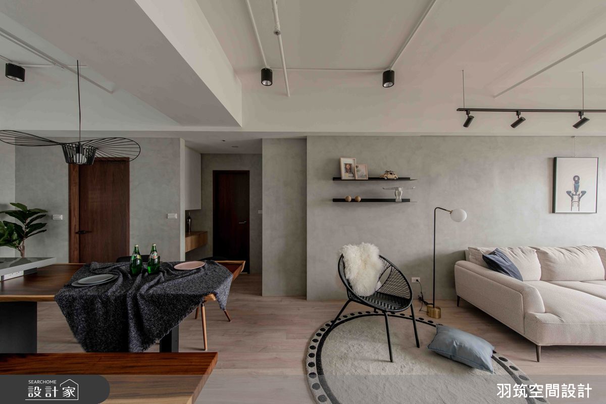 22坪新成屋(5年以下)＿工業風客廳餐廳案例圖片＿羽筑空間設計＿羽筑_37Sunny Q之2