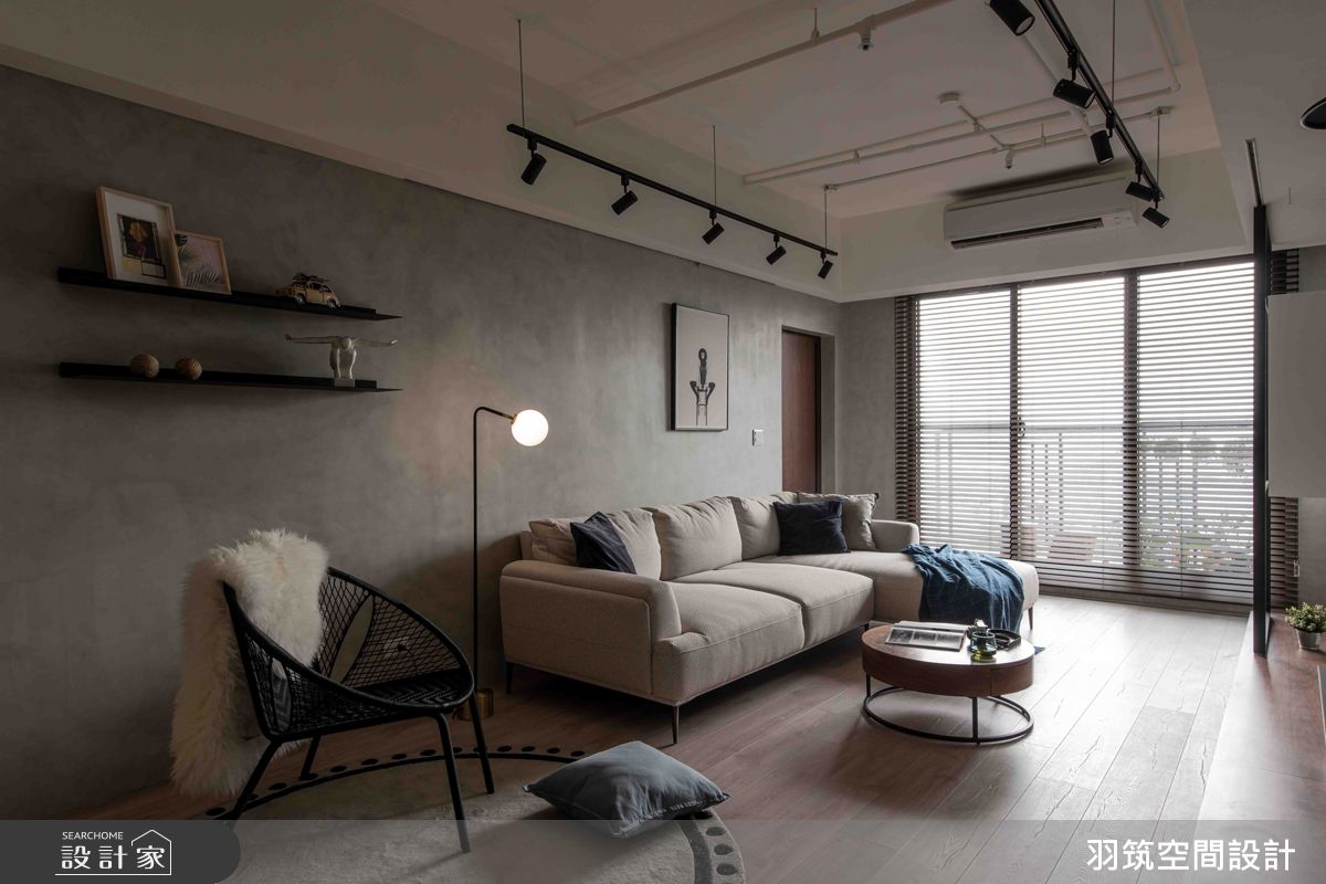 22坪新成屋(5年以下)＿工業風客廳案例圖片＿羽筑空間設計＿羽筑_37Sunny Q之3