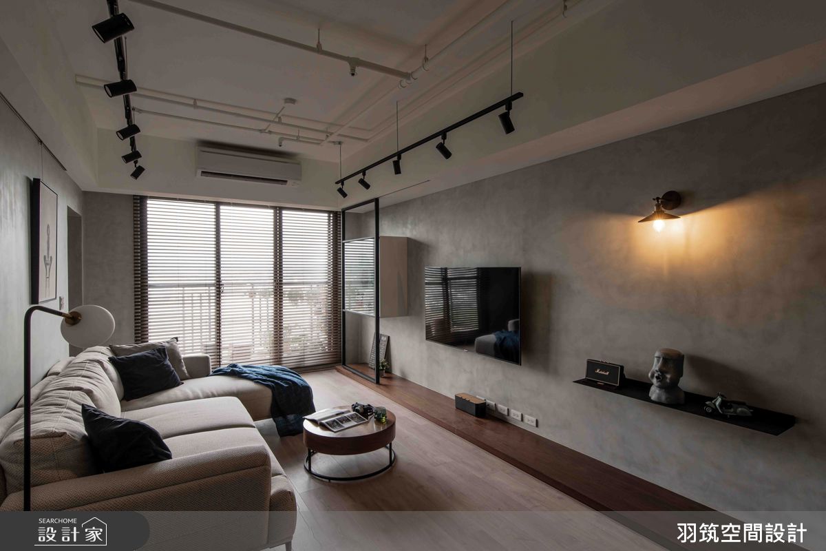 22坪新成屋(5年以下)＿工業風客廳案例圖片＿羽筑空間設計＿羽筑_37Sunny Q之4