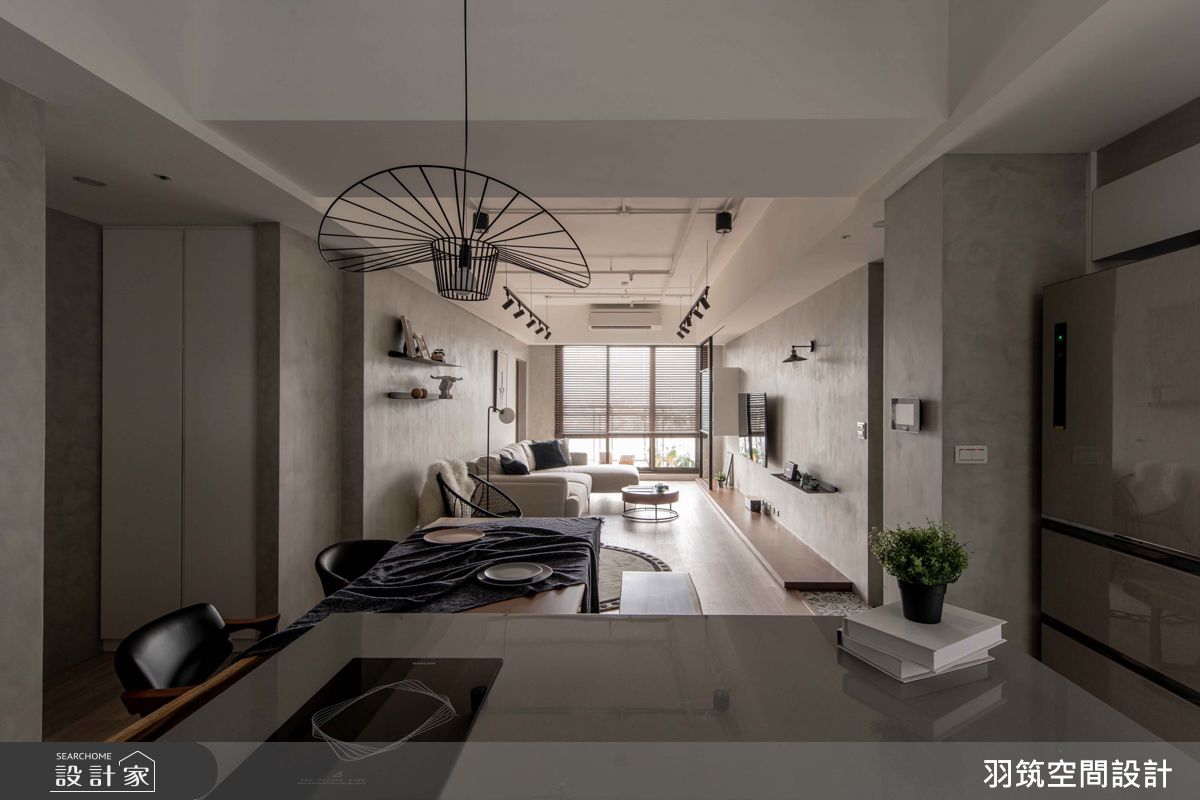 22坪新成屋(5年以下)＿工業風客廳餐廳中島案例圖片＿羽筑空間設計＿羽筑_37Sunny Q之9
