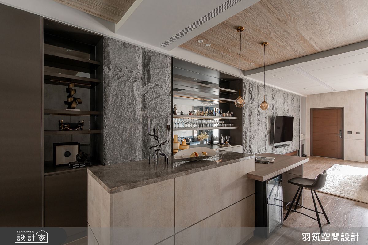 95坪毛胚屋＿現代風客廳餐廳中島案例圖片＿羽筑空間設計＿羽筑_39富山春之6