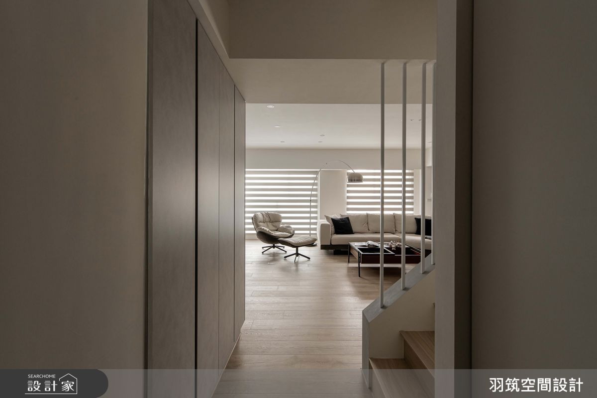45坪老屋(16~30年)＿現代風玄關客廳樓梯案例圖片＿羽筑空間設計＿羽筑_43椰城之3