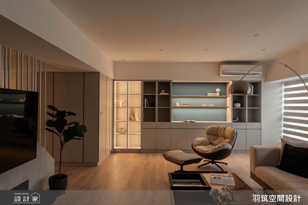 45坪老屋(16~30年)＿現代風客廳書房案例圖片＿羽筑空間設計＿羽筑_43椰城之6
