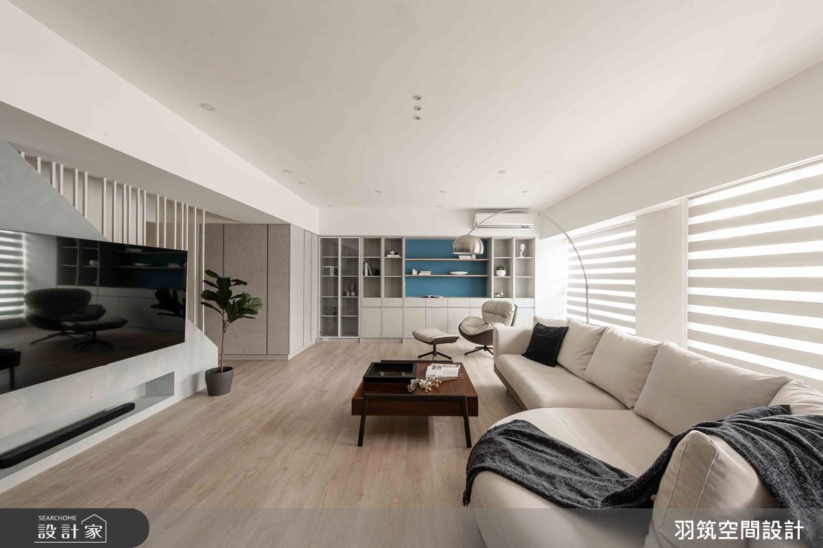 45坪老屋(16~30年)＿現代風客廳書房樓梯案例圖片＿羽筑空間設計＿羽筑_43椰城之7