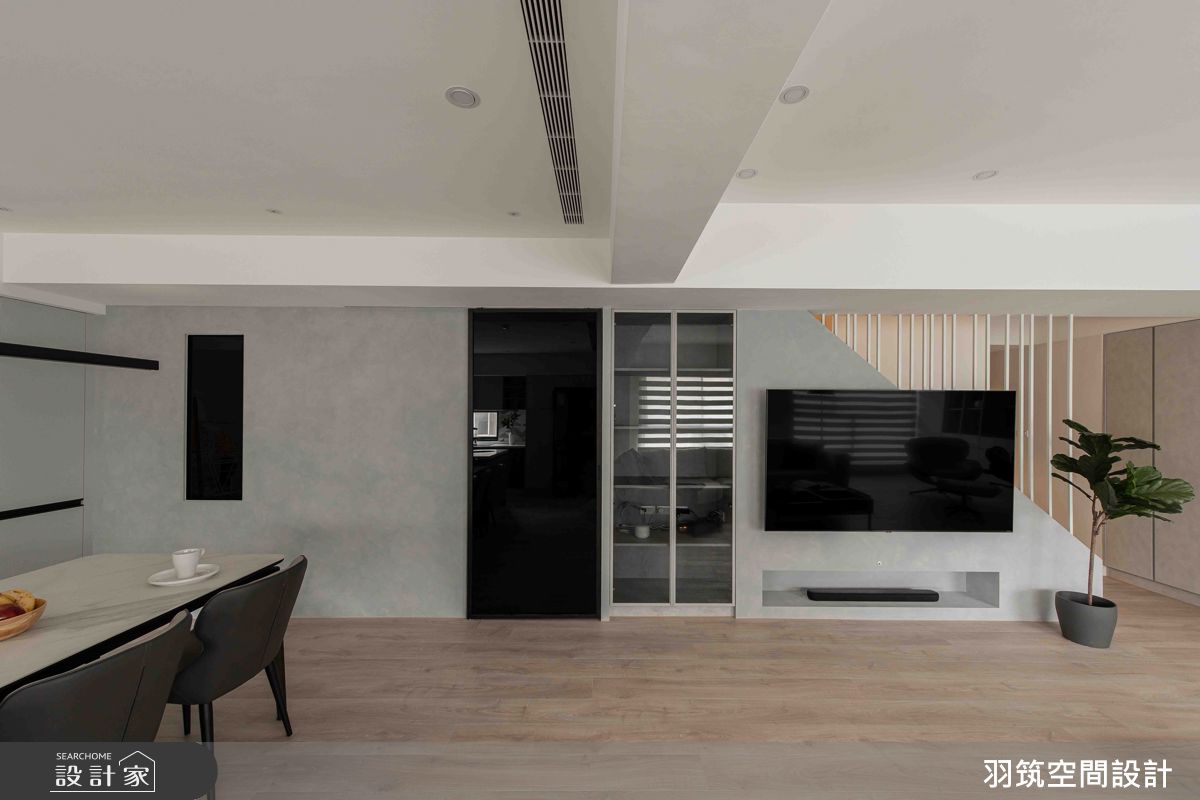 45坪老屋(16~30年)＿現代風客廳餐廳樓梯案例圖片＿羽筑空間設計＿羽筑_43椰城之9