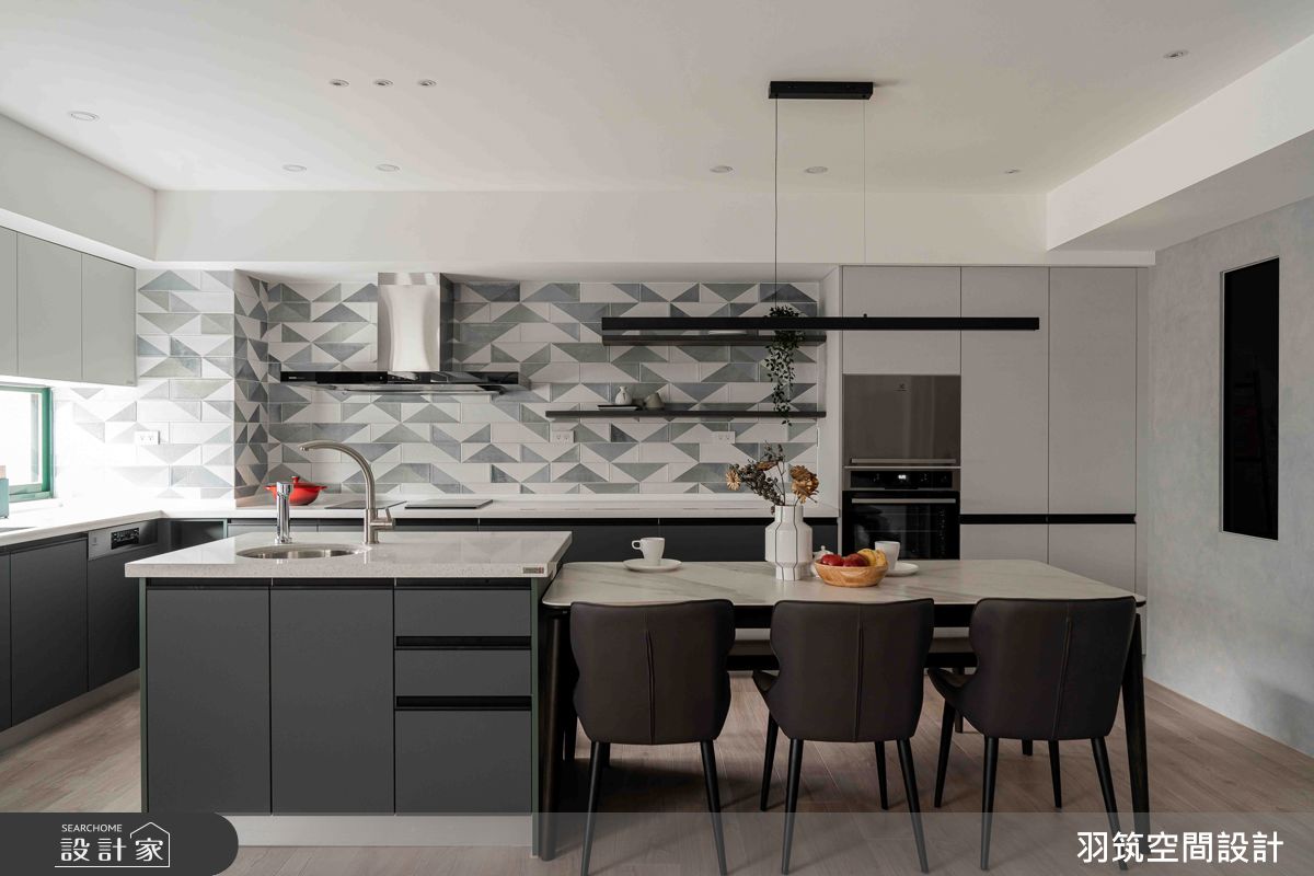 45坪老屋(16~30年)＿現代風餐廳廚房中島案例圖片＿羽筑空間設計＿羽筑_43椰城之10