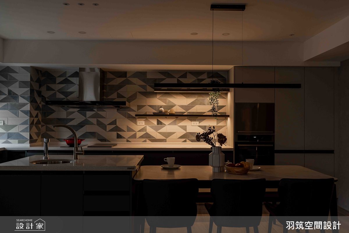 45坪老屋(16~30年)＿現代風餐廳廚房中島案例圖片＿羽筑空間設計＿羽筑_43椰城之11