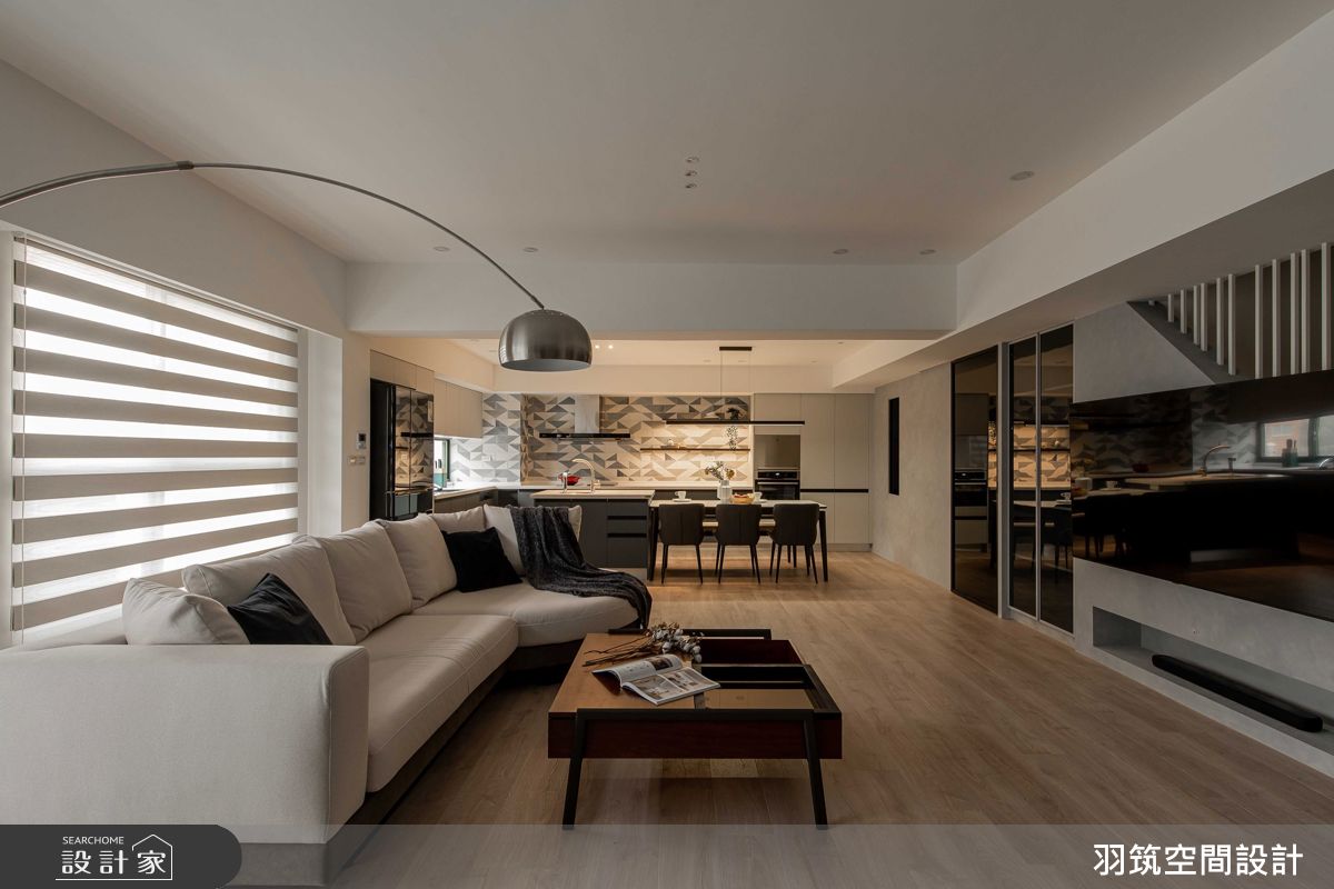 45坪老屋(16~30年)＿現代風客廳餐廳廚房中島案例圖片＿羽筑空間設計＿羽筑_43椰城之12