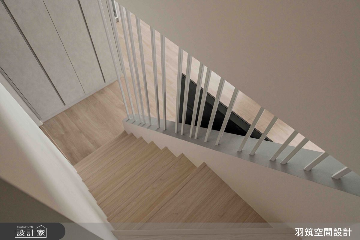 45坪老屋(16~30年)＿現代風樓梯案例圖片＿羽筑空間設計＿羽筑_43椰城之15