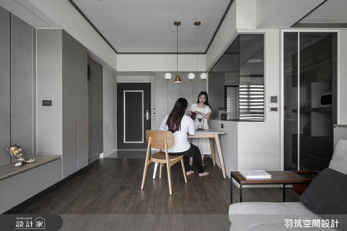 20坪新成屋(5年以下)＿現代風玄關餐廳案例圖片＿羽筑空間設計＿羽筑_46悅佳蔚來之1