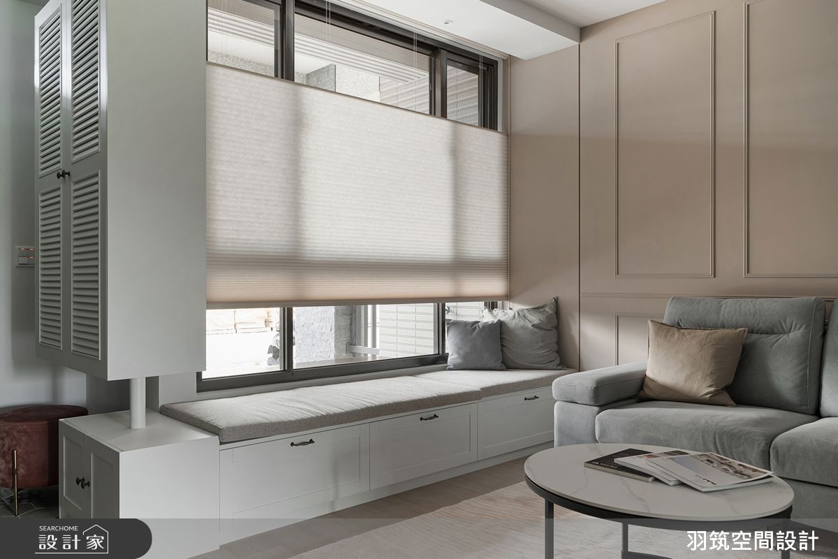 25坪中古屋(5~15年)＿鄉村風客廳臥榻案例圖片＿羽筑空間設計＿羽筑_50竣達首富之19