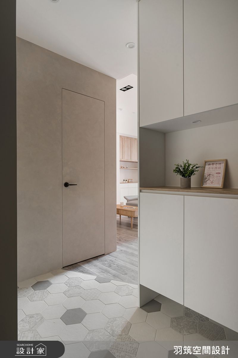 20坪新成屋(5年以下)＿簡約風玄關案例圖片＿羽筑空間設計＿羽筑_52大隱小藍海之2