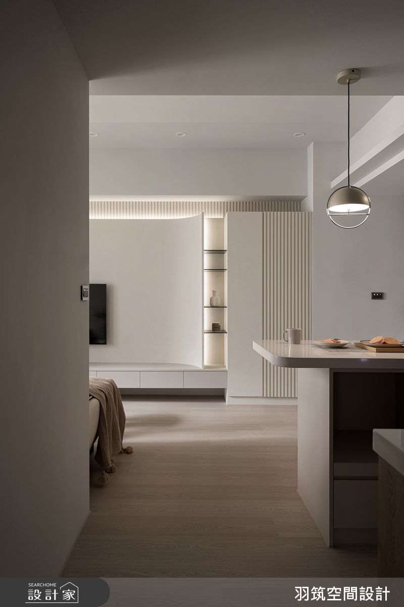 18坪新成屋(5年以下)＿北歐風客廳吧檯走廊案例圖片＿羽筑空間設計＿羽筑_55家悅美學-北歐奶茶之14